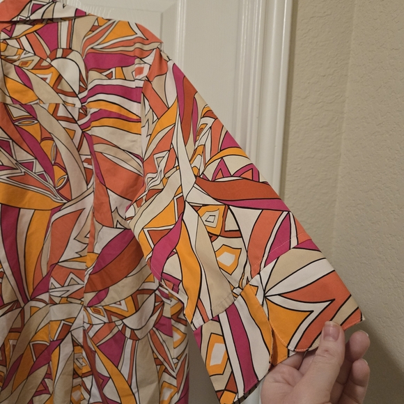 Chico's Multicolor Abstract Blouse - Picture 9 of 9
